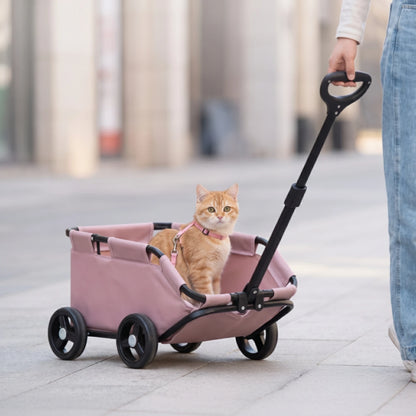 Pet Stroller with Telescopic Handle Folding Foldable Pet Stroller Sturdy Sturdy for Small Dogs, Outdoor Walks, Travel