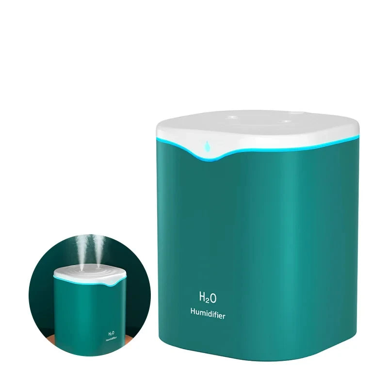 Large Capacity Dual Spray Humidifier Usb Home Bedroom 2L Silent Water Replenisher Air Purifier Wireless Water Diffuser Office