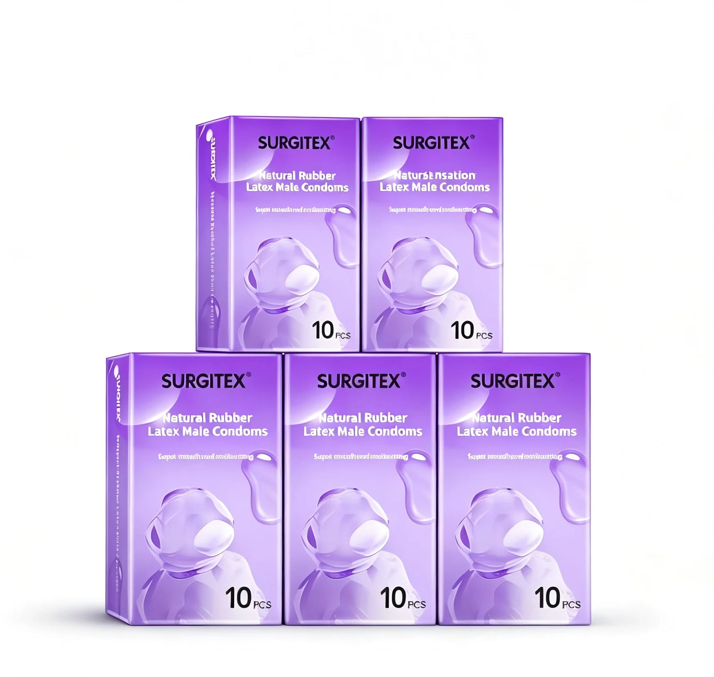 50-count pack of ultra-thin, extra-lubricated male condoms for an unrestrained pleasure experience