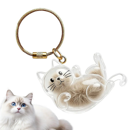 2x3x6cm Pet Hair Keychain Holder, Portable Cat Dog F ur Pendant For Bag, Keepsake Key Ring For Backpack Purse Wallet, Cute Gift