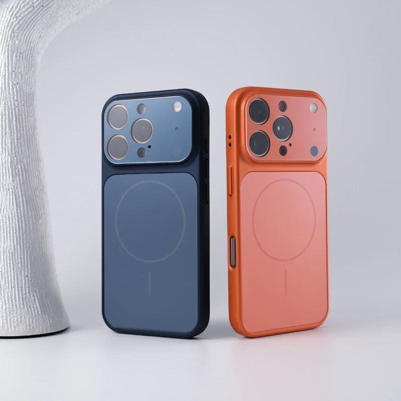 Frosted Camera Lens Protection For MagSafe Phone Case For iPhone 17 17Pro Max 16 15 14 13 Matte Wireless Charging Magnetic Cover