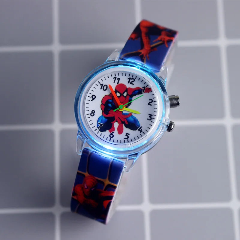 New Princess Elsa Children Watches For Girls Silicone Strap Cartoon Luminous Light Kids Wrist Watch Toys Clock reloj infantil