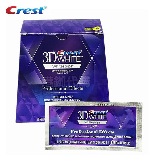Crest balinamosios juostelės 3D White Crest dantų balinimo priemonė dantų balinimo juostelės dantų balinimo Crest 3D Whitestrips