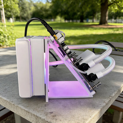 Hot Sale New Real NerdQaxe Rev 6.1 White Hydro 6Th/s±10% 100W±10% Bitcoin Solo Miner Home use with PSU In Stock