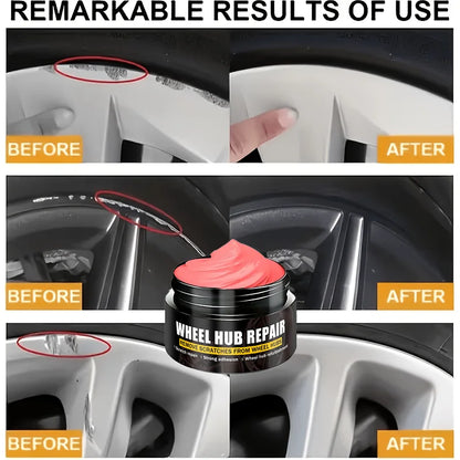 Wheel Rim Repair Kit – Alloy Wheel Scratch Repair And Surface Restoration Kit, Easy Solution for Fixing Scratches, Curb Damage A