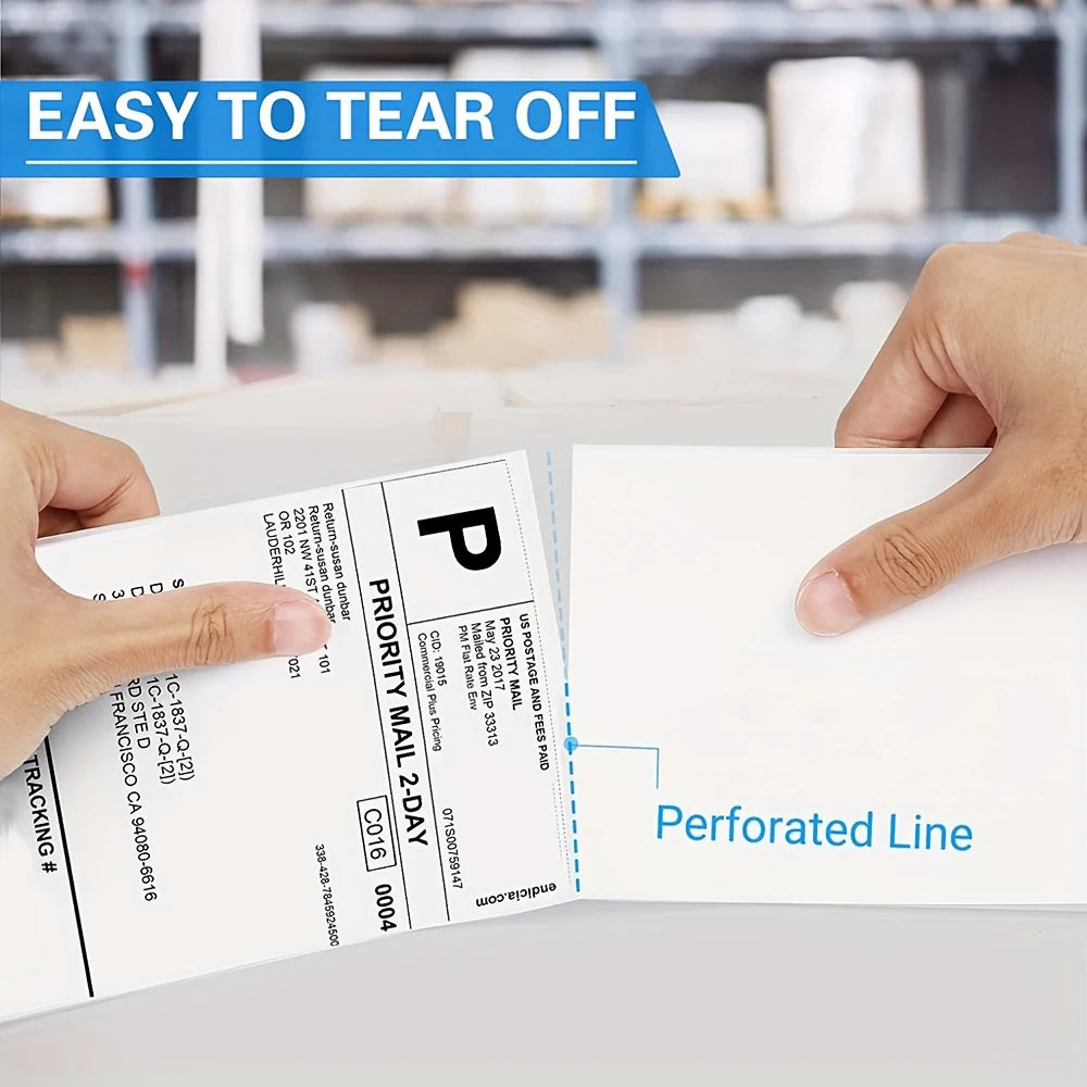 4x6inch Thermal Printer Papers White Labels Sticker 100x150mm For Shipping Labels DHL UPS Express LOGO Barcode For P50/D100/D200