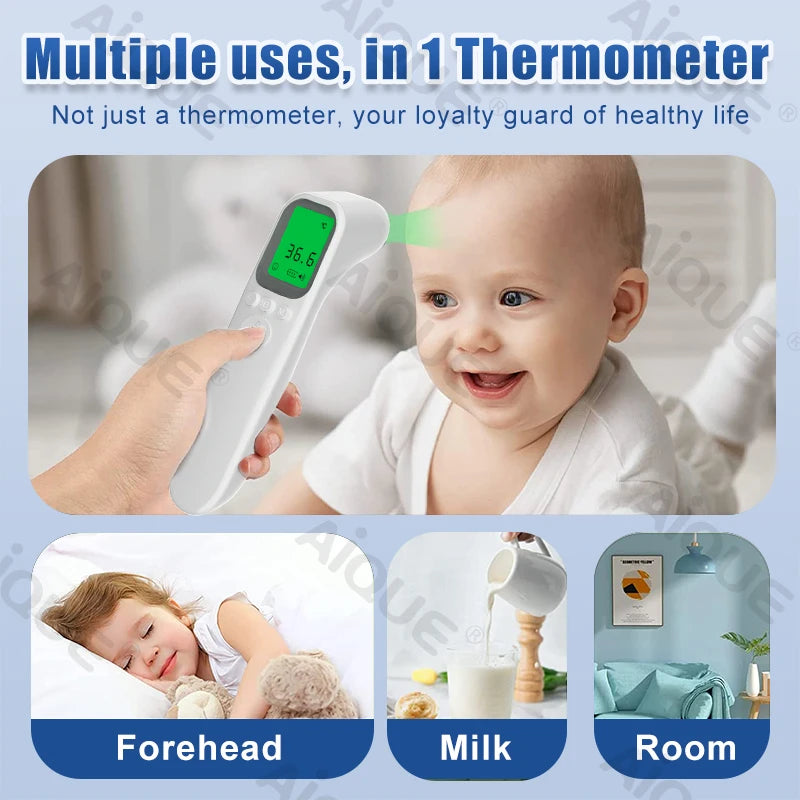 AiQUE Infrared Thermometer Forehead ℃/℉ Digital LCD Body Fa's't Measure Kids Adult Fever IR Children Non-Contact Termometro