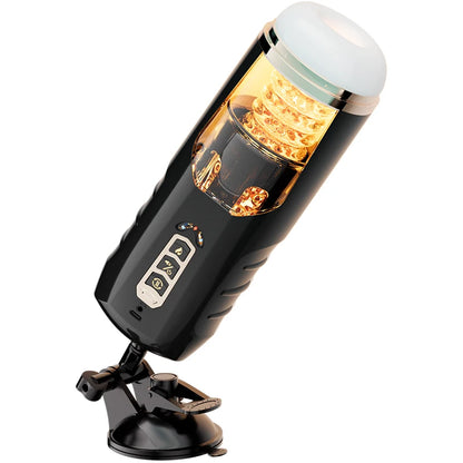 Automatic Male Masturbator Telescopic Vibrator Heating Sexy Voice Suction Cup Electric Pocket Pussy Sex Toys For Men