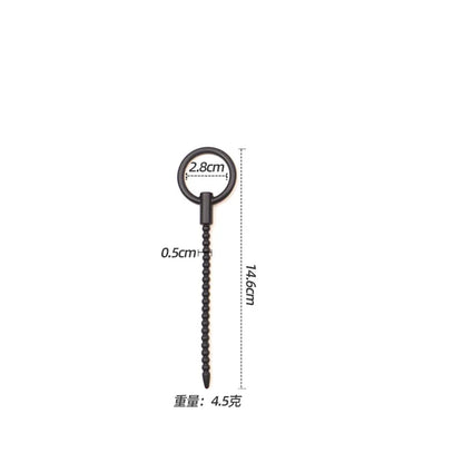 Deep Sensation Self-Discovery: 3-Piece Silicone Beaded Urethral Sound Set with Safety Pull Ring Male Intimate Penis Plug Trainer