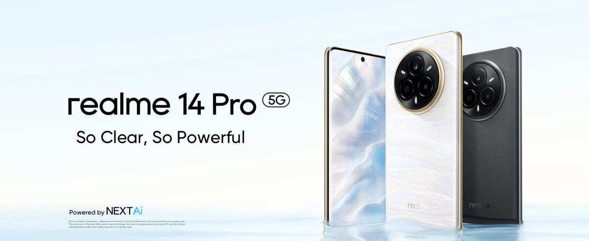 realme 14 Pro Smartphone 5G Titanic 6000mAh battery 45W SUPERVOOC charging 50MP Sony IMX882 OIS Camera, Dimensity 7300 Energy 5G processor, 120Hz Curved Display