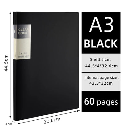 A3 Side-Entry Art Portfolio for Students - Painting Folder, Poster, Sketch Paper, Insert Pockets, Certificate Holder 20-60Pages