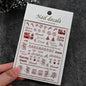Winter Christmas Atmosphere Nail Stickers Snowman Snowflake Wapiti Self-adhesive High Quality Cute Nail Stickers Nail Art Deco