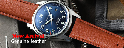 SAMCO Genuine Leather Watch Band 12/14/16/18/19/20/21/22/24 mm Watch Strap for Man Women High-quality Wrist Watchband + Tool