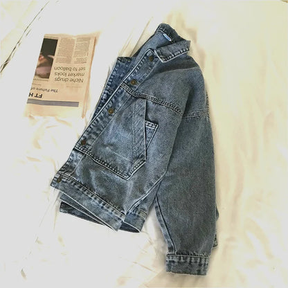 Denim Jacket Women's Spring Autumn New High Street Jeans Coat Oversize Loose Basic Jackets Simple Versatile Lapel Outerwear