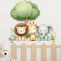 Cute Forest Animals Wall Stickers for Kids Rooms Children Boys Girls Baby Room Decoration Nursery Wallpaper Vinyl Elephant Lion
