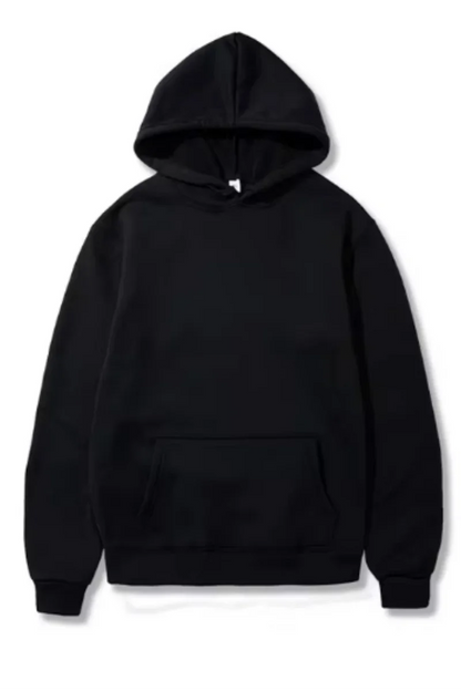 2025 Men's Solid Color Hooded Sweaters Men's Warm Wool Sweater Fashionable Street Clothing Loose  Breathable Jersey Brand Hooded