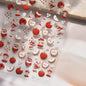 5D Pudding Jelly Dessert Fruit Cherry Pink Claw Print Bowknot Tie knot Love Heart Stars Nail Art Sticker Adhesive Manicure Decal