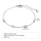 Women Chain Bracelet Silver Color, Stainless Steel Link Stackable Bracelets, Layered Waterproof Gifts
