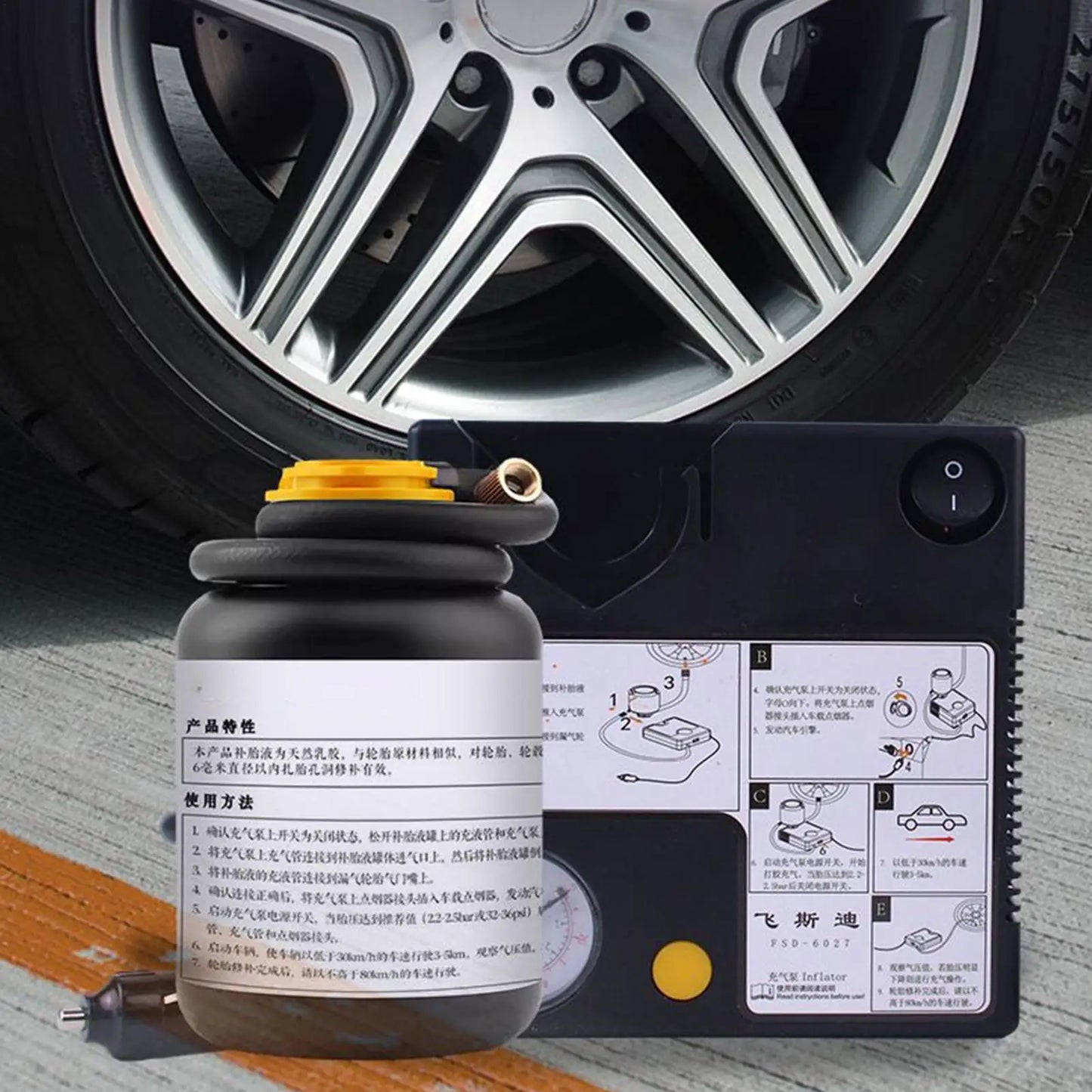 Tire Repair Sealant Air Filler Sealant Efficient Tire Inflator Quick Repair Tire Repair Sealant For All Vehicles