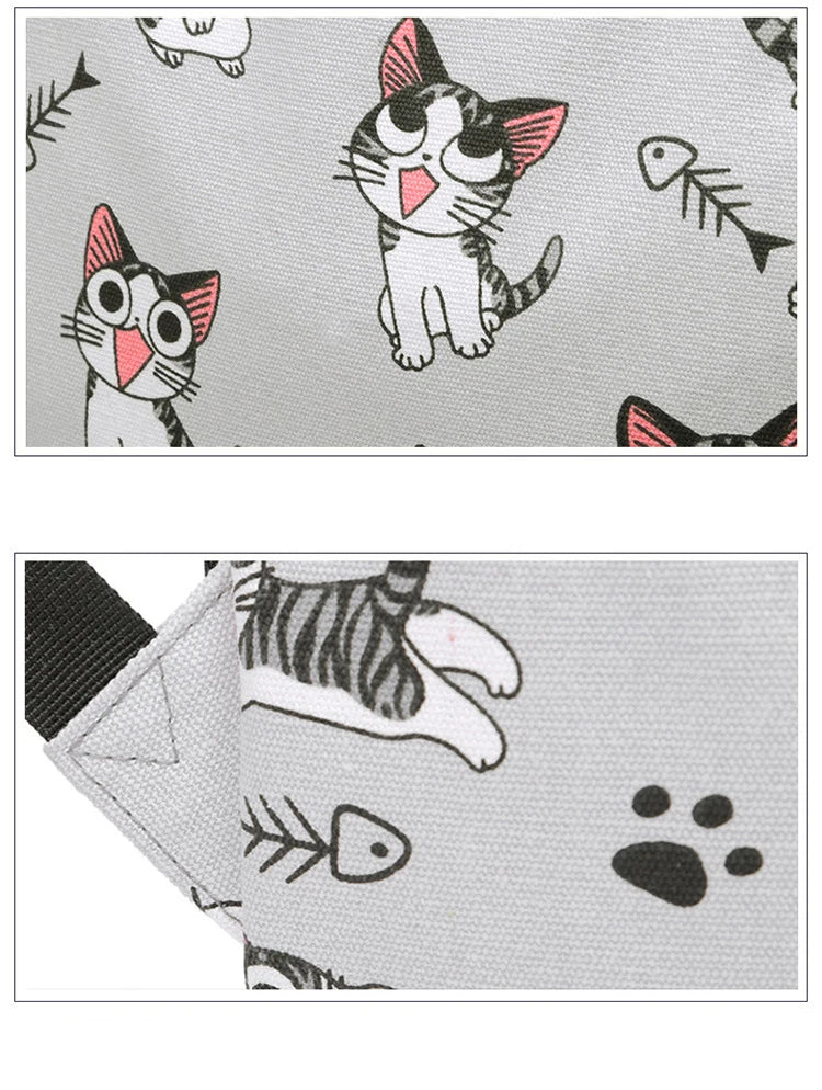 Cute Cat School Bags For Teenage Girls Students Backpack Waterproof Book Bag Travel College Laptop Backpack