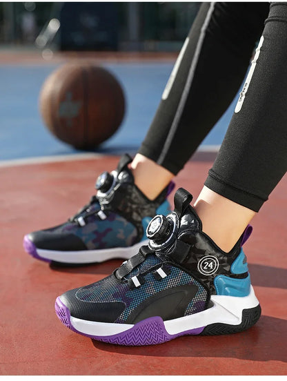 Children Basketball Sneakers Boys Shoes Kids Skater Casual Sneaker Non-Slip Sports Shoes for Boy Basket Training Child Tennis