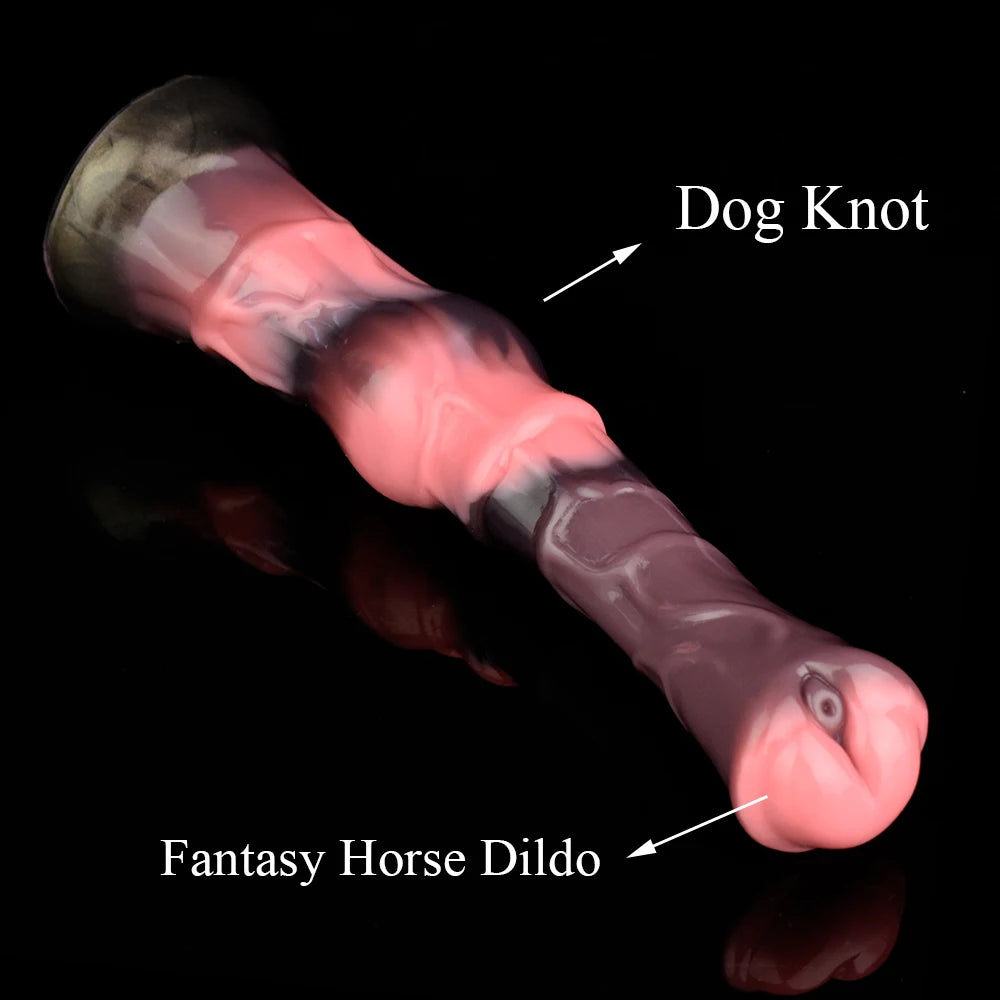 Yocy Silicone Knot Dildo Long Animal Horse Penis Soft Butt Plug With Sucker Vaginal Massager Anal Sex Toys For Adult Games