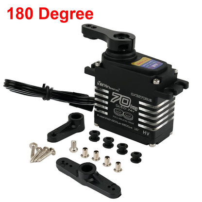 70kg Digital Servos Large Torque Magnetic Induct 8.4v Brushless Motor IP68 Steel Helical Gear For 1/8 1/10 Remote RC Car Robot