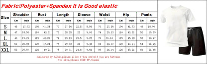Hot Sale 2026 Men's T-Shirts Sets O-Neck Short Sleeve+Sports Shorts Quick Dry Casual Street Fashion Home Outdoor Running 2 Piece