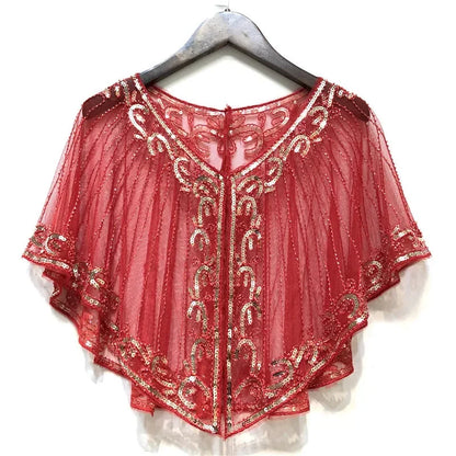 Sequins Coat Poncho Women Scarf Outfits Black Cape Ladies Scarves Party Outerwear Shawls Casaco Wraps Woman Clothes Robe Mujer