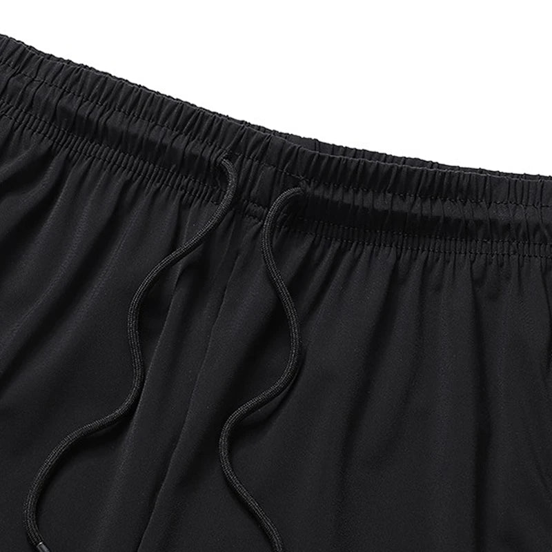 Men Casual Shorts Sweatpants Plus Size 3/4 Pants Quater Pants 110-175kg 1XL-7XL Loose Elastic Sport Pants Big Size Men Clothing