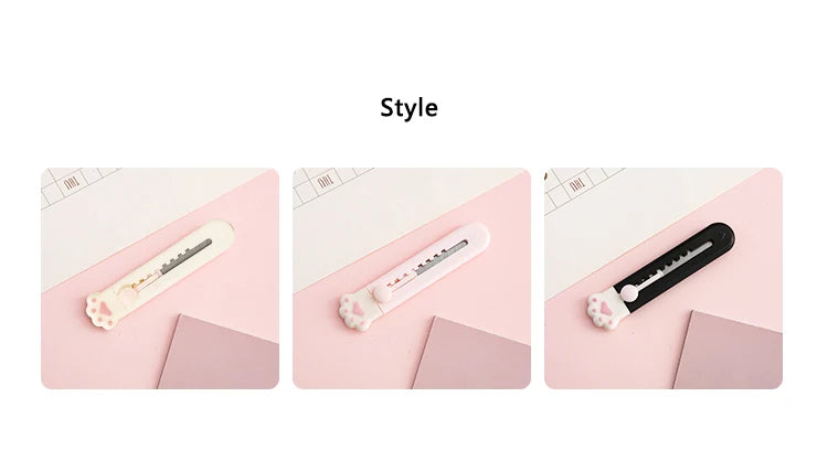 Mr.Paper Mini Portable Cat's Paw Tool Knife Cute Creative Exquisite Handbook Decoration Paper Cutting Stationery Supplies