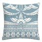 Lake blue white geometric linen pillowcase sofa cushion cover home decoration can be customized for you 40x40 45x45 50x50 60x60