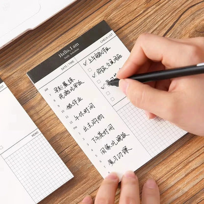 Mini Daily Weekly Planner Notebook, Desk Check List Schedule Organizer, Office School Stationery Portable Journal Notepad