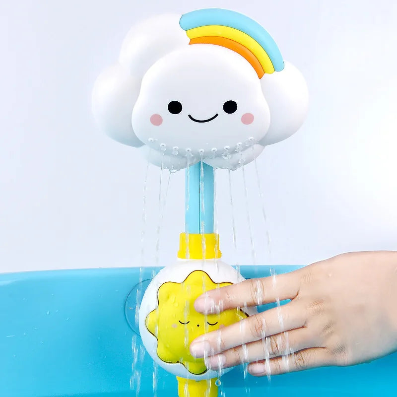 Baby Bath Toy Cloud Faucet Shower Sprinkler Water Spray Game Toy Kids Bathroom Gift
