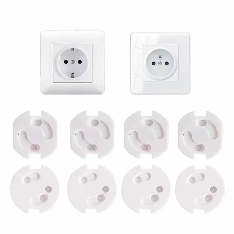10pcs Baby Safety Child Electric Socket Outlet Plug Protection Security Two Phase Safe Lock Cover Kids Sockets Cover Plugs