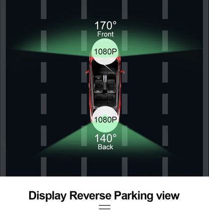 10 Inch Car DVR Car Touch Screen Video Recorder Dual 1080P Rearview Mirror Front and Rear HD Night Vision Camera Mirror