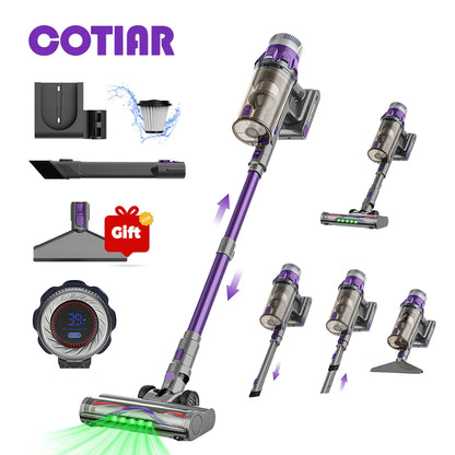 COTIAR S25 Cordless Vacuum Cleaner 650W 60kPa Strong Suction 70 Mins Runtime Handheld Home Appliance Portable Removable Battery