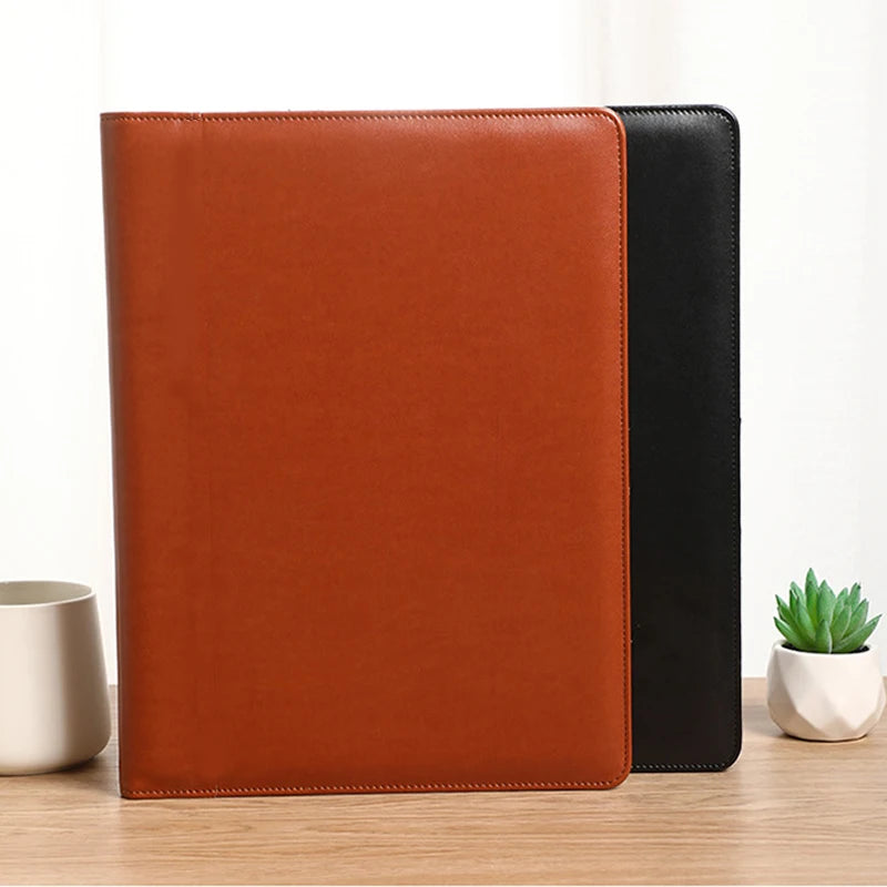 Multifunctional A4 Folder With Pen Holder Card Slot Leather Document Holder Stationery Business Contract File Folder Organizer