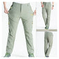 Longe Summer Quick Dry Hiking Pants Men Stretch Waterproof Tactical Pants Zipper Pockets Trousers Lightweight Fishing Pants