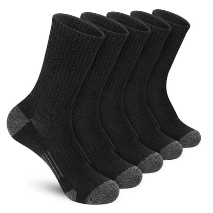 5 Pairs of High-Quality Men's Outdoor Cycling Running Socks Comfortable and Soft All Season Oversized Sports Socks Set