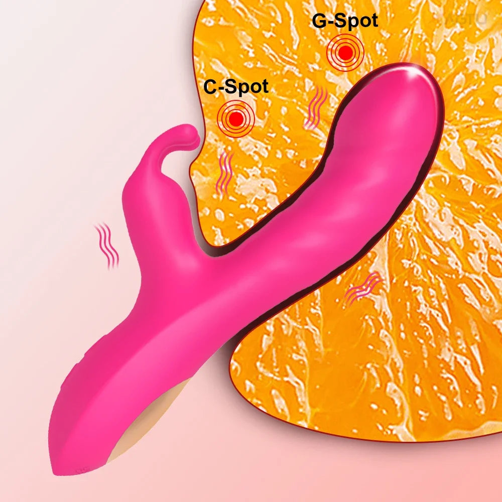 Powerful Rabbit Vibrator Women G-Spot Clitoral Stimulator Vagina Nipple Massager Dildo Female Masturbator Adult Sex Toy