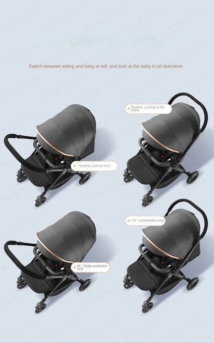 Baby Carriage,Bi-directional ultra lightweight foldable high landscape four wheel shock absorber baby stroller,baby cart