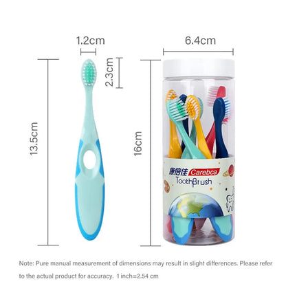 Children's Soft Bristle Toothbrush, Bucket Pack of 8 Pieces, 2-12 Year Old Baby Toothbrush, Change Period Toothbrush for Kids