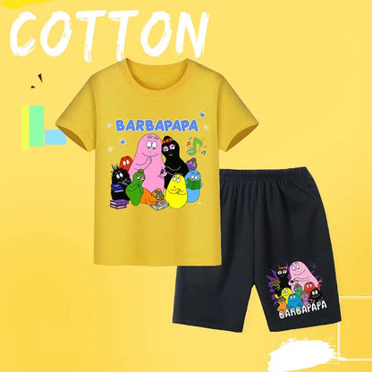 barbapapa Children's Suit for Girls Children's Clothing Girl Child Tracksuit Pajamas Kids Football Kits Korean Popular Clothes