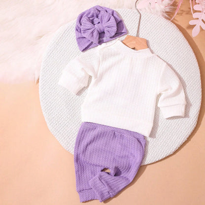 "Hello" Embroidery Newborn Photography Props Infant Romper Jumpsuit with Bow Hat Baby Coming Home Outfit Baby Photo Gift-HD