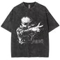 Anime Jujutsu Kaisen Gojo Satoru T Shirts Washed Men Women Cotton Harajuku T-Shirts High Quality Retro for Men Women Tops Tees