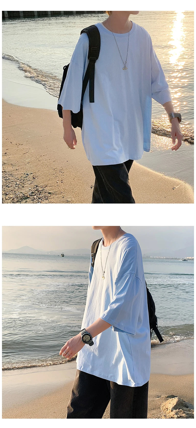 Oversized Summer Short Sleeve Men's T Shirt New Fashion Solid Loose O-Neck T Shirts Mens Cotton Hip Hop Streetwear Top Tees 5XL