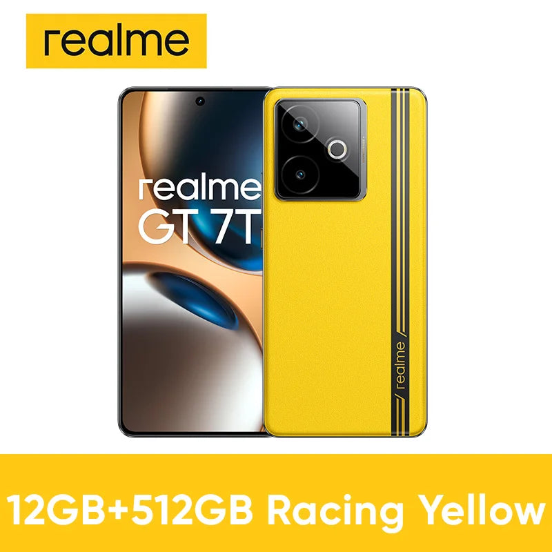 realme GT 7T Smartphone 5G MediaTek 8400-MAX 7000mAh Titan Battery 120W Ultra Charge 6.8'' 120Hz Display EU Version NFC