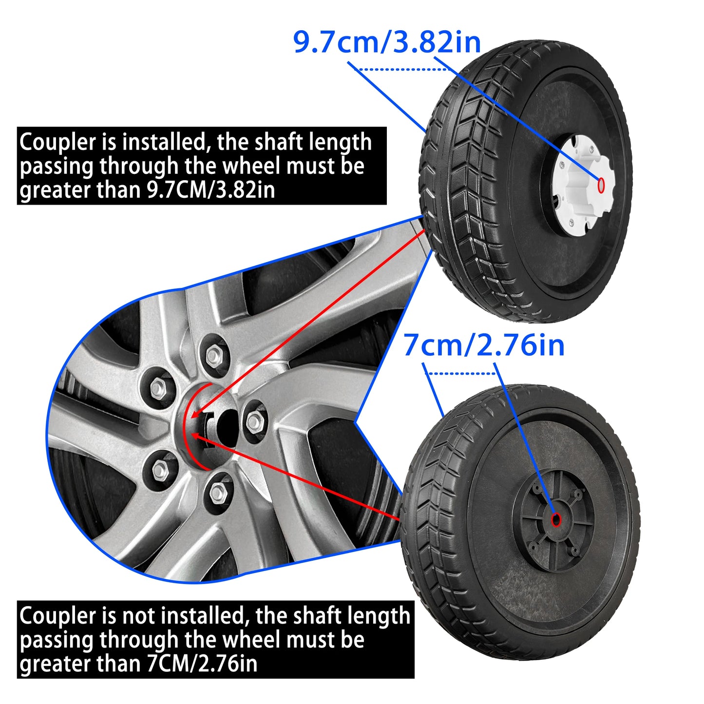 33CM/13'' 25CM/10'' PU Solid Rubber Tire for Children Electric Ride on Toy Car Power Wheels ﻿Alligator Tires Wheels Upgrade Part