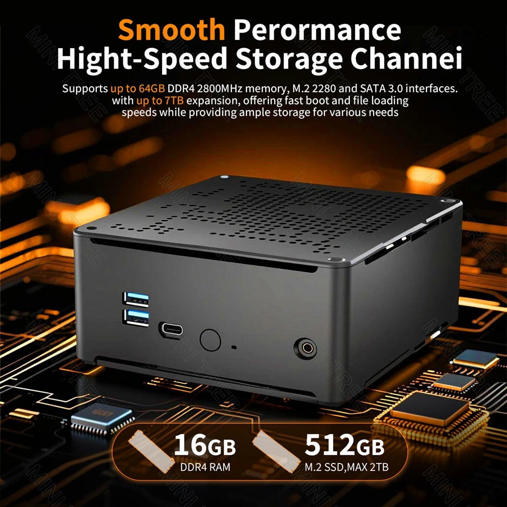 Intel Xeon W-10885M ECC RAM Win11 Mini Gaming PC 2*DDR4 NVME 2Lans Office Gamer Desktop Computer 2186M Web Server Host HD DP